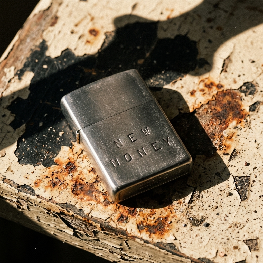 hand stamped brushed chrome zippo lighter